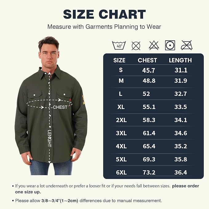 SKSAFETY 7oz FR Shirts for Men, Welding Shirt Hi Vis Flame Resistant 100% Cotton Fire Retardant Longsleeve Shirt CAT2/NFPA