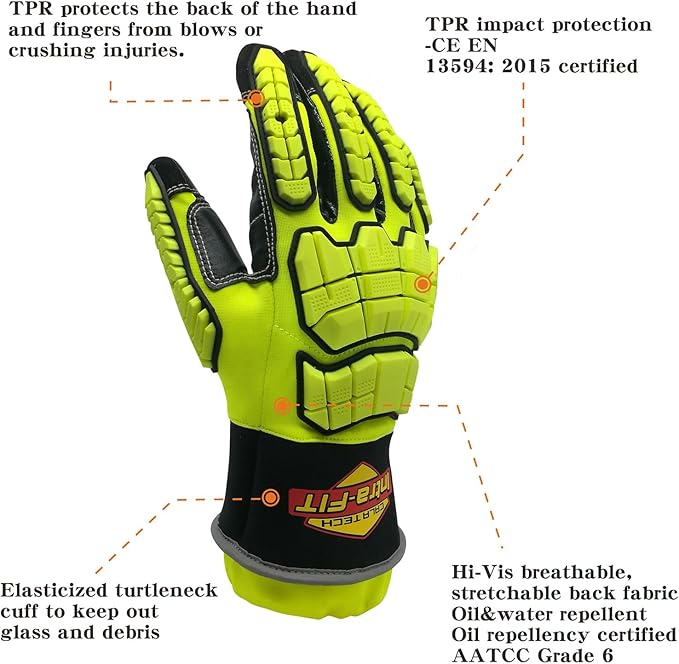 Heavy-duty Rescue Extrication Glove EN388:2016 Certification, Super Dexterity and Ultra Durability