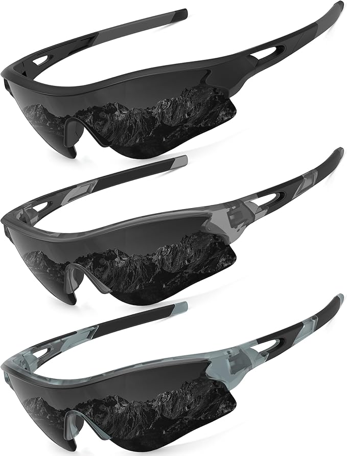 KALIYADI Sports Sunglasses Polarized Sunglasses-Men: Mens Sunglasses with UV400 for Golf Running Fishing