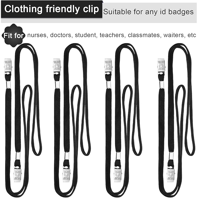 Marspark Lanyards Bulk with Clip Flat Neck Lanyard Badge Lanyard with Swivel Hook Lanyards for ID Cards Holder