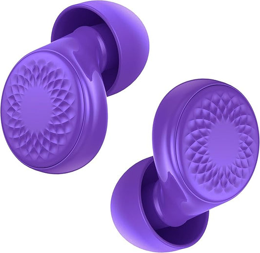 Ear Plugs for Sleeping Noise Cancelling -45dB, Soft and Reusable Silicone Hearing Protection Earplugs with 8 Eartips and Carrying Case, for Sleeping, Concert, Working, Studying, Traveling (Purple)
