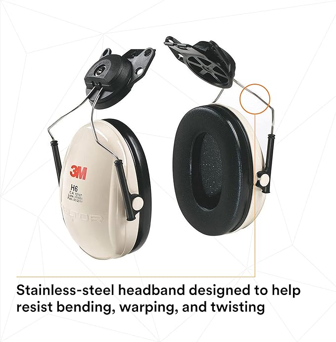 3M PELTOR Hearing Protection Optime 95 Earmuffs, Adjustable Earcups, E-A-Rfit Compatible, Stainless Steel