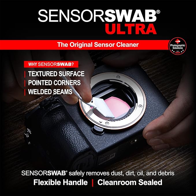 Senor Cleaning Kit - 24mm Sensor Swab (12 Swabs) for Cleaning Full Frame Sensors and Eclipse Sensor Cleaning Application with Dropper Tip (59ml) 2oz