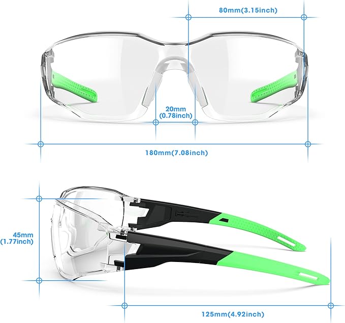 Safety Glasses Anti-Fog Goggles Clear Lens,Adjustable Frames Blue Light Blocking Eye Protection For Men Women