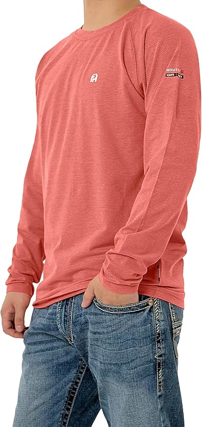 FR Shirts for Summer 5.5oz Birdseye Mesh Design Modacrylic Fabric Lightweight Flame Resistant Long Sleeve Shirt for Men CAT1
