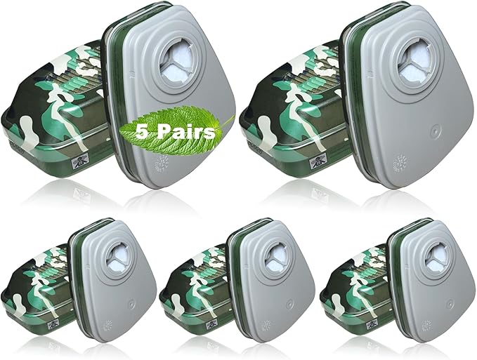 60926 Respirator Cartridges(5 Pairs), 60926 Filter Cartridges for Filtering Organic Vapors, Acid Gases, Ammonia Methylamine, Formaldehyde - Respirator Filters for 6000, 7000 Series