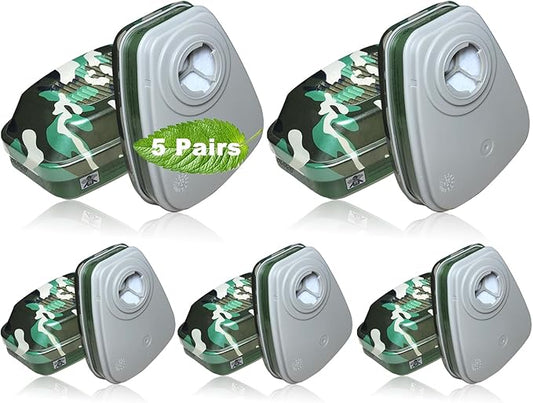 60926 Respirator Cartridges(5 Pairs), 60926 Filter Cartridges for Filtering Organic Vapors, Acid Gases, Ammonia Methylamine, Formaldehyde - Respirator Filters for 6000, 7000 Series