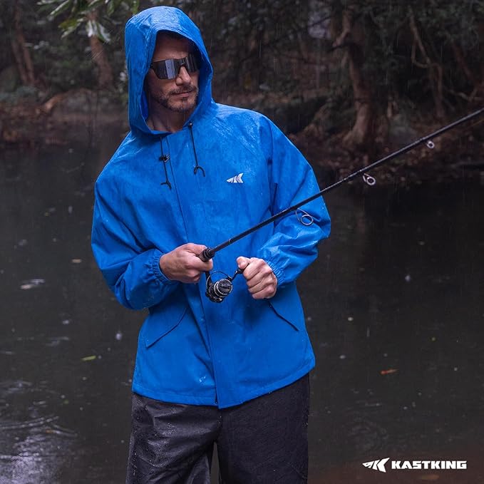 KastKing AquaLite Waterproof Rain Suit for Men and Women, Loose Fit, Lightweight, Durable Outdoor Gear for Fishing, Hiking
