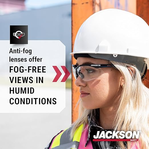 Jackson Safety SG Safety Glasses - Eye Protection for Men & Women - ANSI Z87.1 - Pack of 12 (Multiple Styles)
