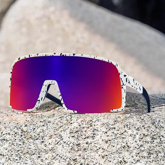 MAXJULI Polarized Sunglasses for Men Women, Windproof Outdoor Sports Cycling Running UV400 Protection Sun Glasses 8121