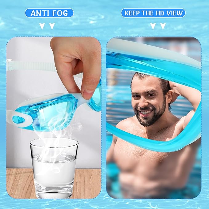 Konohan 8 Pack Kids Goggles Swim Goggles for Adult Kids Swimming Glasses Anti Fog Silicone No Leak Pool Glasses