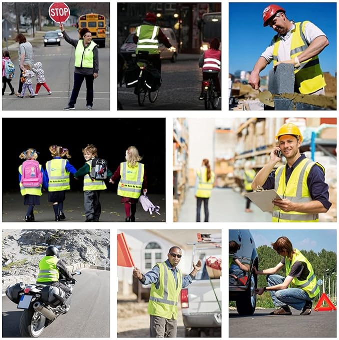 Tydon Guardian Reflective Safety Vest for Women Men High Visibility Security With Pocket Zipper Front Meet ANSI/ISEA Standard