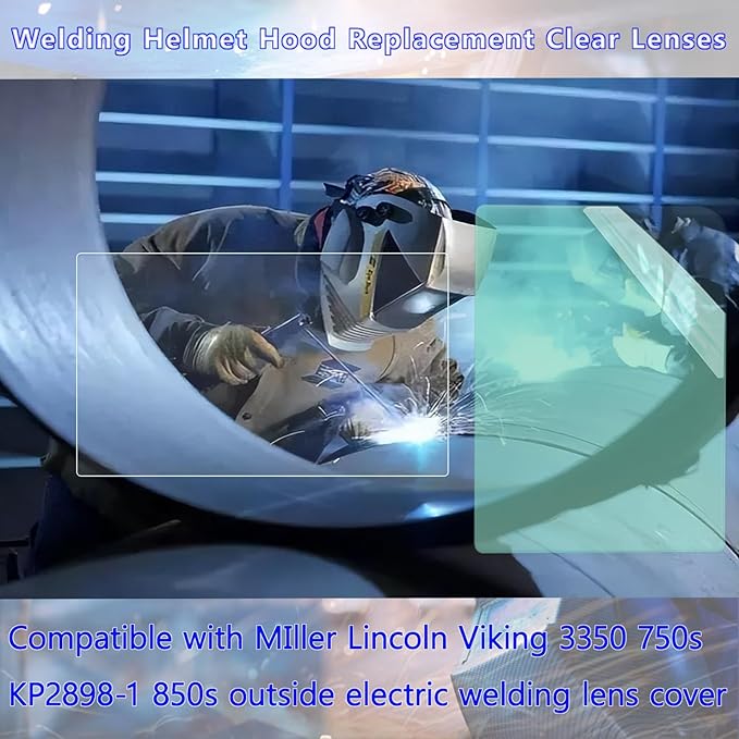 3350 Clear Electric Welding Helmet Lens Cover for lincoln viking 3350 welding helmet 4.5" X 5.25" Optical Grade Elite Welding Helmet Parts for M-Iller P2898-1 750s 850s Outside Replacement Cover