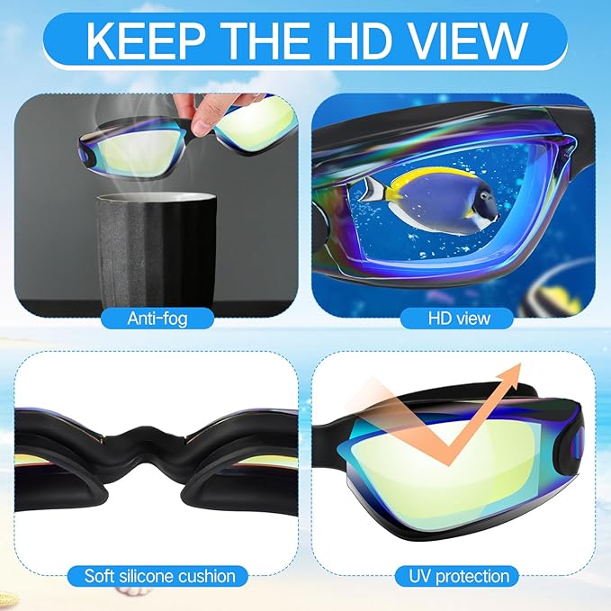 Konohan 24 Pack Swim Goggles Bulk for Kids adult Pool Goggles Anti Fog Silicone No Leak Swimming Glasses for Men Women Youth