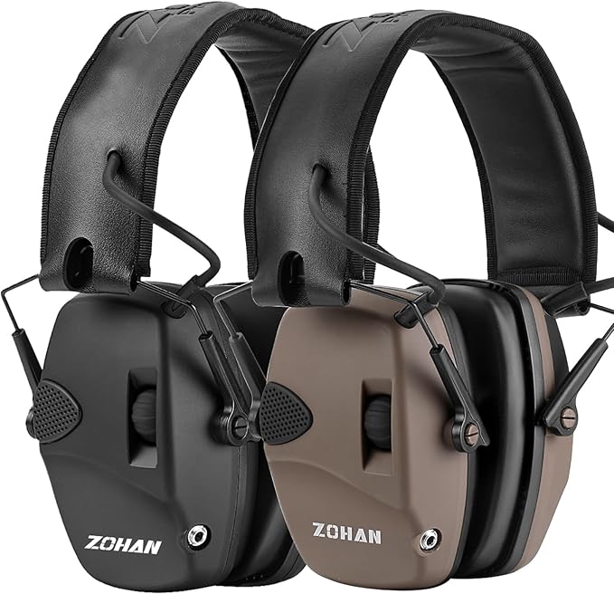 ZOHAN EM054 Electronic Ear Protection for Shooting Range with Sound Amplification Noise Reduction, Ear Muffs for Gun Range