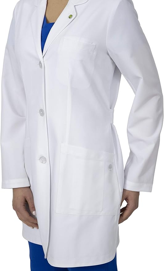 Healing Hands Lab Coat For Woman White Coat Fiona with 4 Pockets, Fluid Barrier, Easy Care, and 360° Stretch Fabric 5101