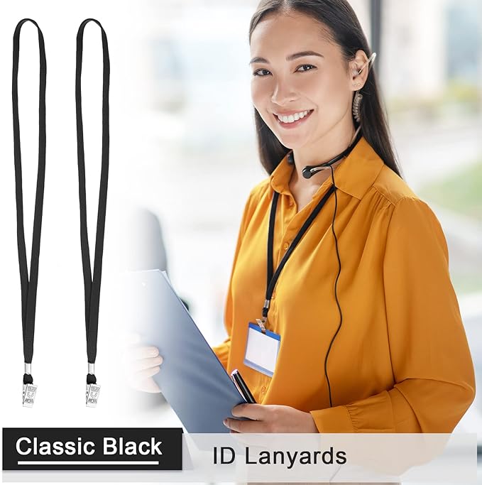 Marspark Lanyards Bulk with Clip Flat Neck Lanyard Badge Lanyard with Swivel Hook Lanyards for ID Cards Holder