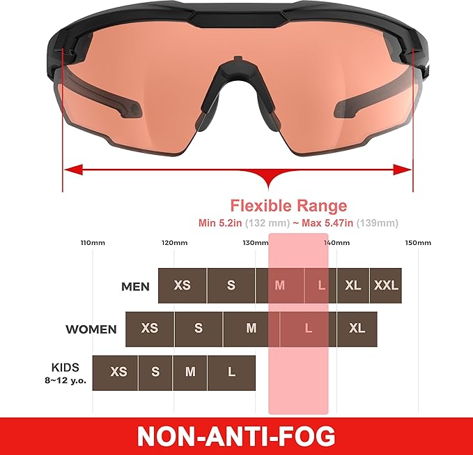 Shooting Safety Glasses for Men Airsoft Hunting Riding Anti-Fog Military Grade Ballistic Tactical Eye Pro Range