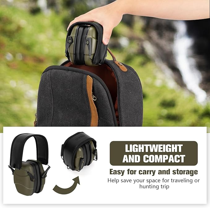 GUCHO Hearing Protection Ear Muffs,Shooting Range Ear Protection for Hunting Mowing