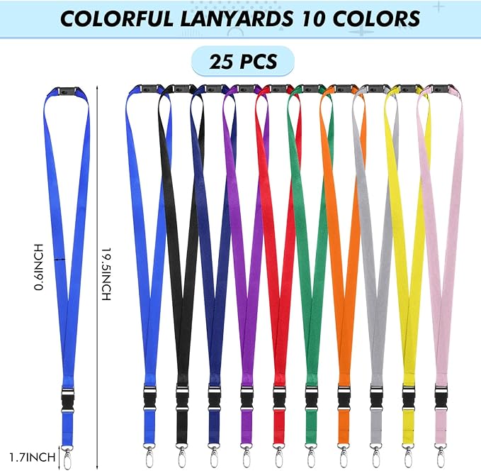 Windyun Break Away Lanyards for ID Badges and Keys Neck Strap with Quick Release Buckle Name Tag Detachable Lanyards