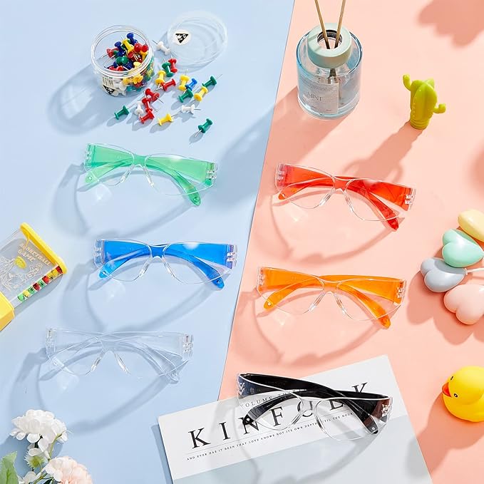 Patelai 36 Pcs Kids Safety Glasses Bulk Eye Protection Goggles Scratch Resistant for Science Class, Lab, Sports, Child Youth Size