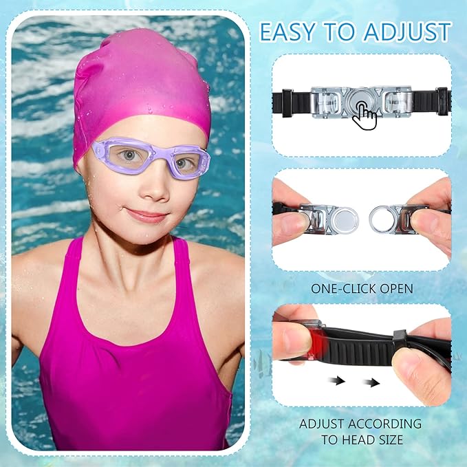 Xuhal 12 Pack Swim Goggles for Adult Anti Fog Swimming Glasses Leak Proof Swim with 12 Waterproof Nose Clips
