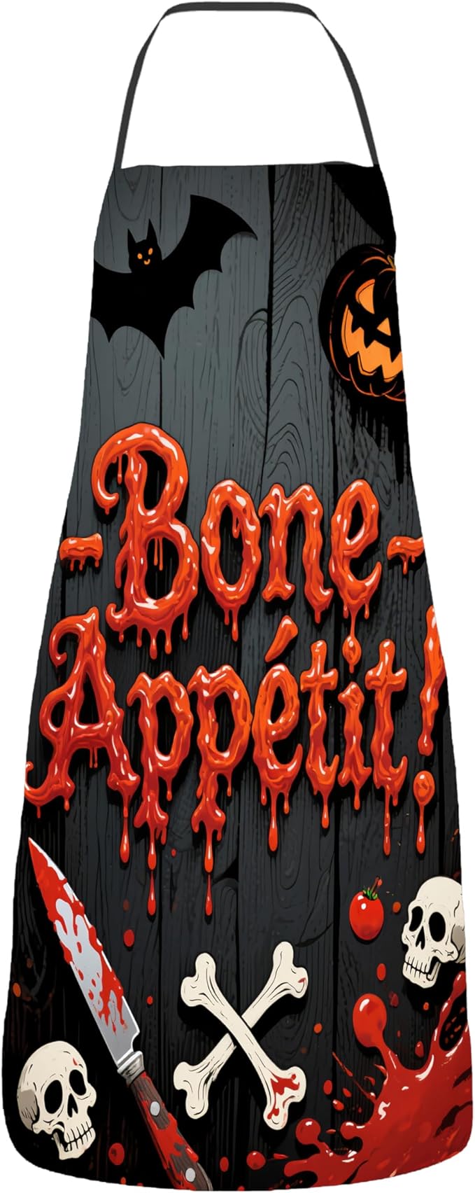 Halloween Aprons Gifts for Women Mens Bone Appetit Cooking Apron, Funny Gift for Him Her,His Hers (1 Pcs)
