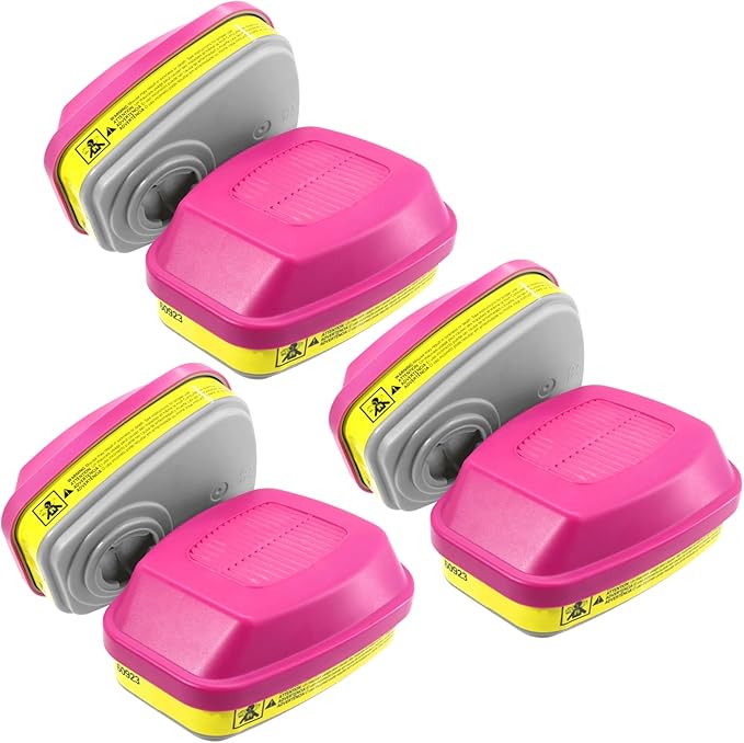 Respirator Cartridge/Filter 60923, 60923 Particulate Filters Compatible with Half and Full Face Respirator, Suitable for Asbestos, Resin, Dust