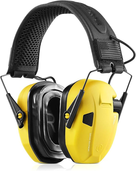 Savior Equipment Apollo Electronic Earmuffs For Shooting w/Gel Ear Pads, 24dB NRR, Noise Cancelling Ear Protection Headset