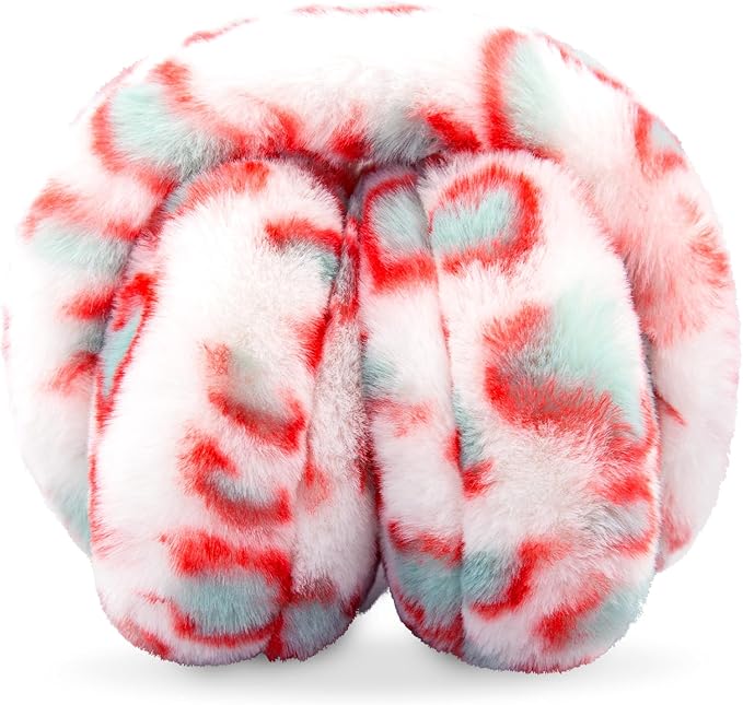 Winter Ear Muffs for Women Girls Faux Fur Cute White Earmuffs Fluffy Ear Warmers Foldable Ear Covers Outdoor