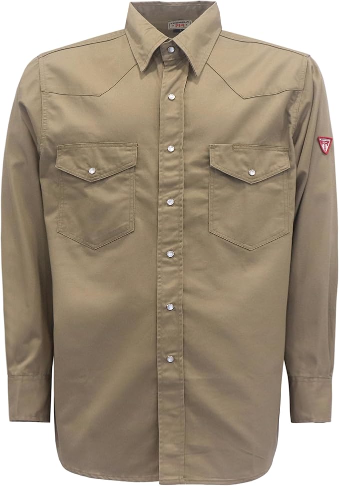 TICOMELA FR Shirts for Men Flame Resistant/Fire Retardant Shirt NFPA2112 7.5oz Men's Welding Shirt