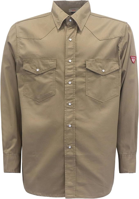 TICOMELA FR Shirts for Men Flame Resistant/Fire Retardant Shirt NFPA2112 7.5oz Men's Welding Shirt