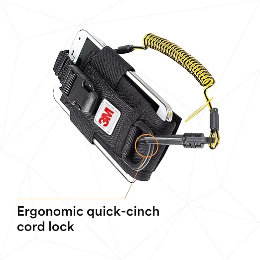 Capital Safety 3M DBI-SALA Fall Protection For Tools,1500089,Adj Radio Holster Combo w/Clip2Loop Coil and Micro D-Ring, Size To Any Portable Radio/Small Device,Mount To Harness/Belt, 5.25 inches x 2.25", Black