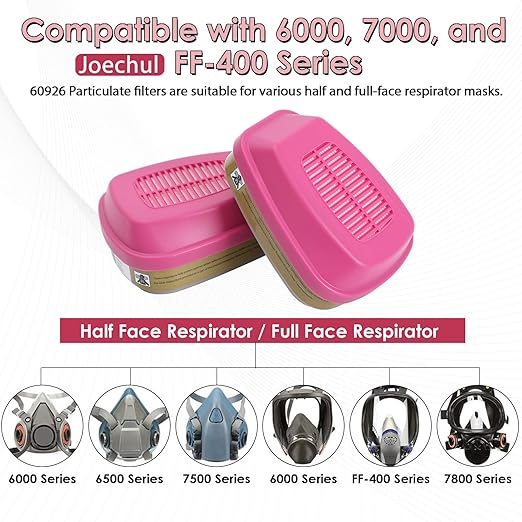 10 Pair 20PCS Respirator Cartridges - 60926 Filter Cartridge for Respirator Mask,Gas Mask Filters for Chemical, Dust, Paint, Organic Vapors, Acid Gases, Ammonia and Particulates Filter, Welding