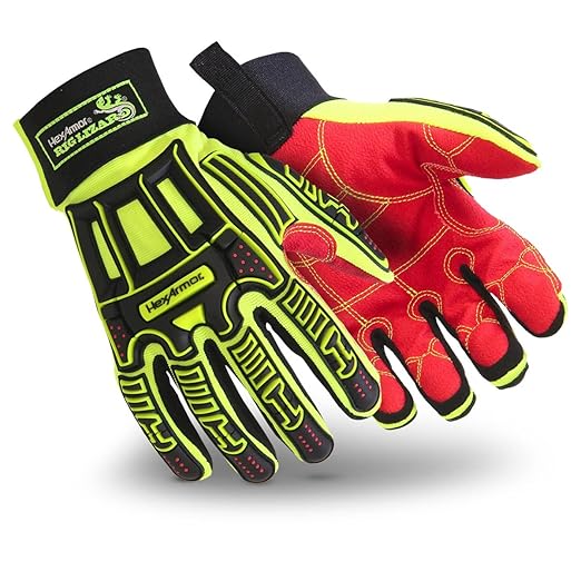 HexArmor Cut Resistant Impact Protection Reinforced Palm Work Gloves | Rig Lizard® Series 2021X | XX-Large