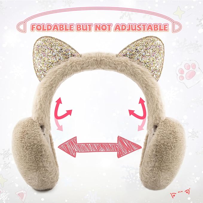 XIAOHAWANG Winter Earmuffs for Kids Girl Warm Ear Muffs Baby Boy Plush Padded Ear Warmer