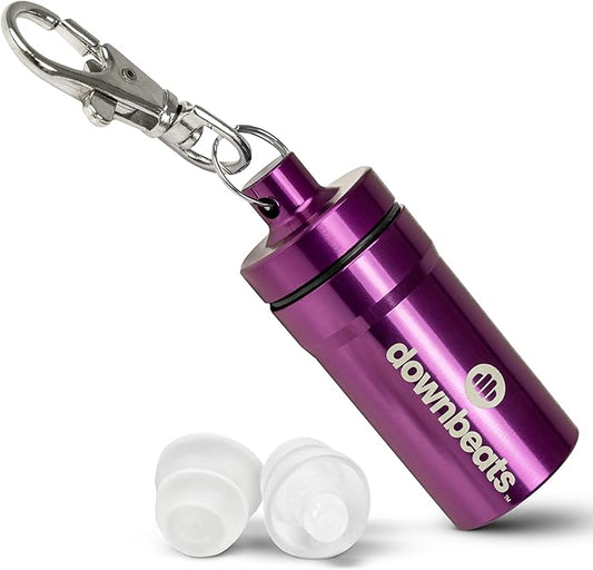 High Fidelity Ear Plugs for Hearing Protection - Discreet, Clear Ear Plugs for Concerts, Festivals & Noisy Events - Up to 18dB Background Noise Reduction Reusable Ear Plugs - Comes with Aluminum Case