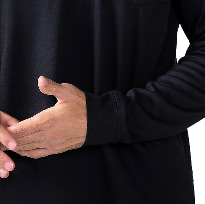 FR Henley Shirts for Men Flame Resistant Lightweight Welding 6.5oz 100% Cotton CAT2 Long Sleeve Fire Retardant FRC Clothing