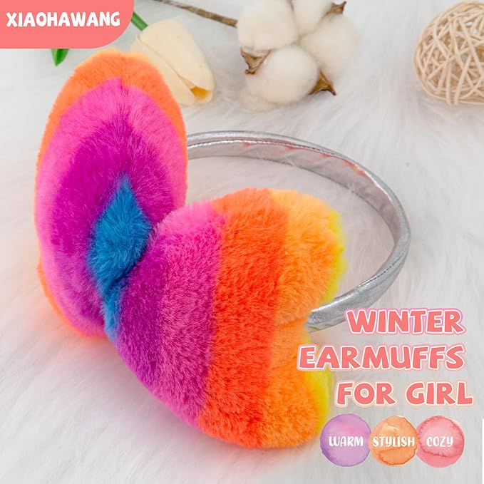 XIAOHAWANG Winter Earmuffs for Kids Girl Warm Ear Muffs Baby Boy Plush Padded Ear Warmer