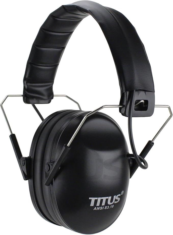 TITUS EB2 Low Profile Smart Series Electronic Noise Cancelling Hearing Protection, Noise Management Earmuffs