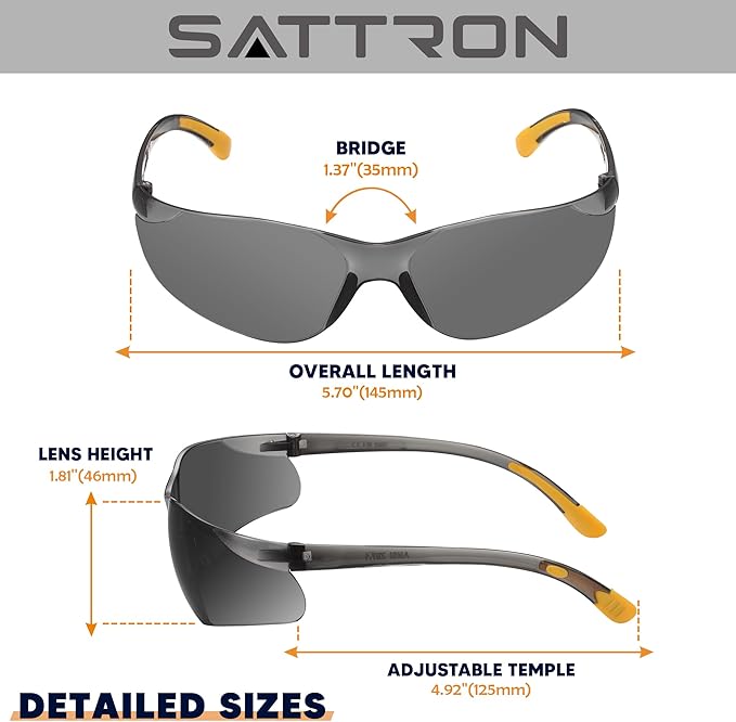 Tinted Safety Glasses Bulk 24 Pack, UV Protective Safety Sunglasses for Men Women, ANSI Z87.1 Scratch & Impact Resistant Eye Protection, Ideal for Construction, Shooting, Lab