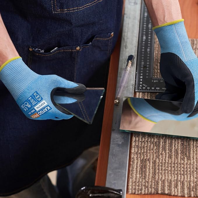 KAYGO Cut Resistant Gloves Micro Finishing Nitrile Coated,ANSI Cut Level A4,KG22NB