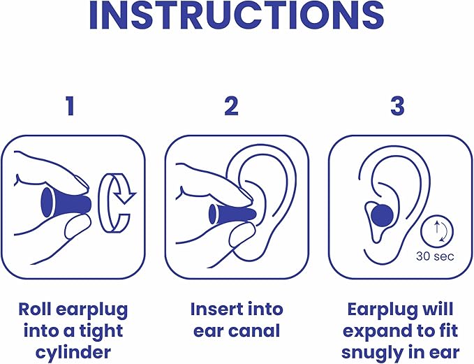 SnoozePlugs Ultra Soft Foam Earplugs for Sleeping, 60 Pairs Comfortable Foam Ear Plugs for Side Sleepers- 33db NRR Nightime Earplugs for Snore Blocking, Noise Canceling Sleep Noise Reduction