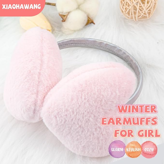 XIAOHAWANG Winter Earmuffs for Kids Girl Warm Ear Muffs Baby Boy Plush Padded Ear Warmer