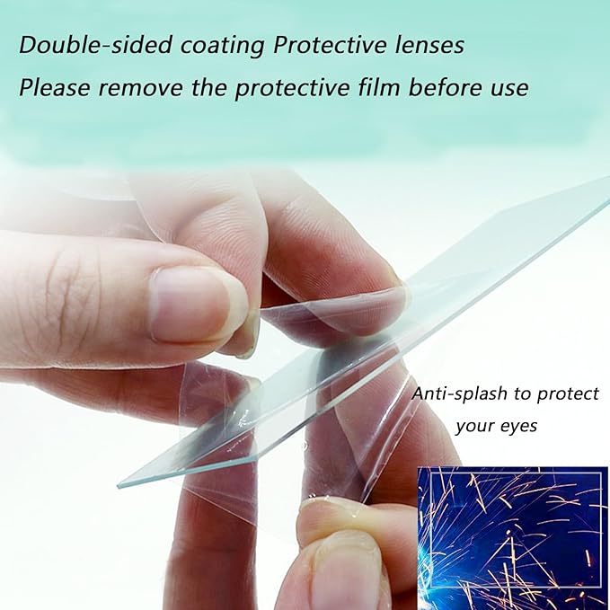20 Pcs Welding Protective Lens Replacement Lens，4.5" x 5.25" x 0.04" Outside Replacement Helmet Clear Lens Covers for Solar Auto Darkening Welding Helmet Hood