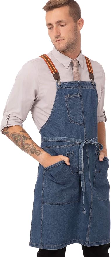 Chef Works Unisex Berkeley Short Bib Apron