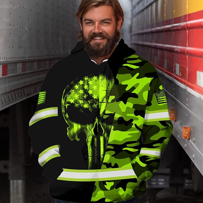 Maddly High Visibility US Flag Collection Safety Workwear Custom Name for Workers, Runners, Truckers, Patriotic