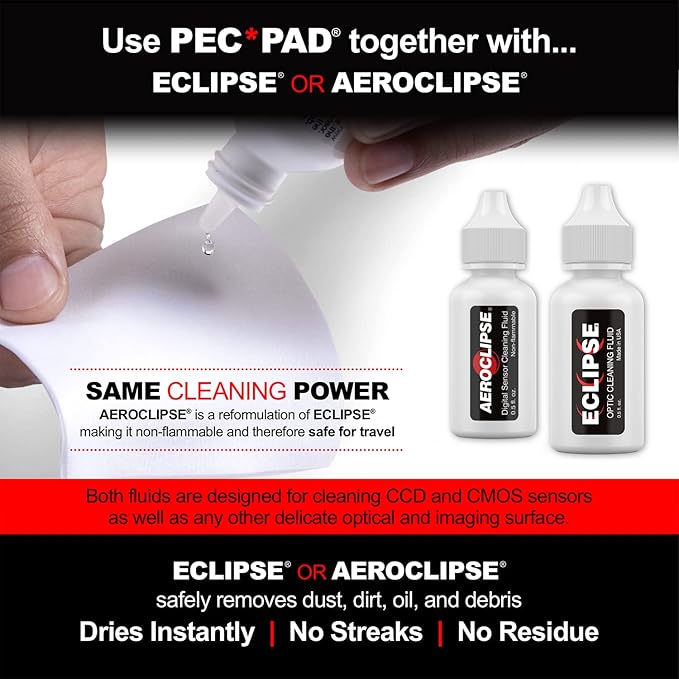 PEC-PAD Lint Free Wipes 4”x4” Non-Abrasive Ultra Soft Cloth for Cleaning Sensitive Surfaces Like Camera, Lens, Filters, Film, Scanners, Telescopes, Microscopes, Binoculars. (100 Sheets Per/Pkg)