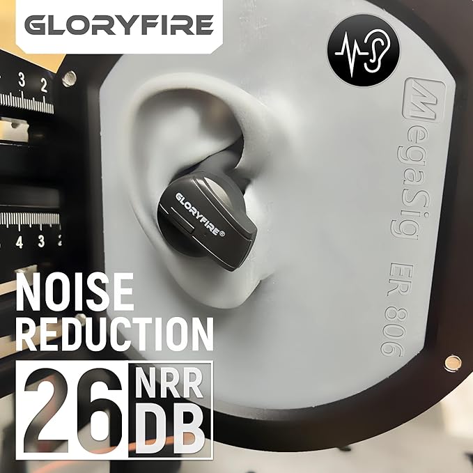 GLORYFIRE Shooting Ear Protection Ear Plugs for Shooting Range Hearing Protection 26dB Noise Reduction