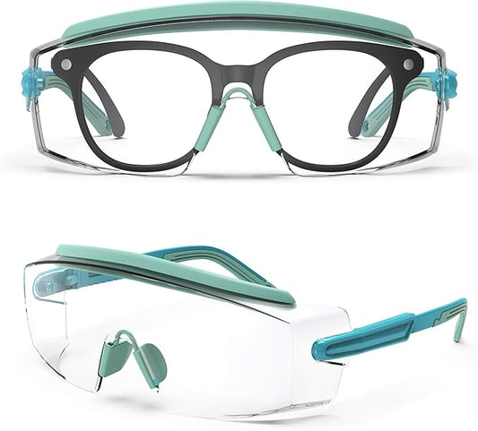 Anti Fog Safety Glasses Safety Goggles Over Glasses Protective Glasses with Anti Scratch Lenses Adjustable
